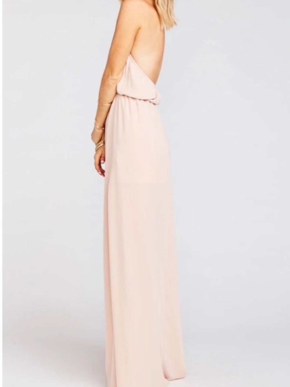 NWT Show Me Your Mumu Heather Halter Dress Show Ring Pink Blush Sz XXS - Picture 2 of 9